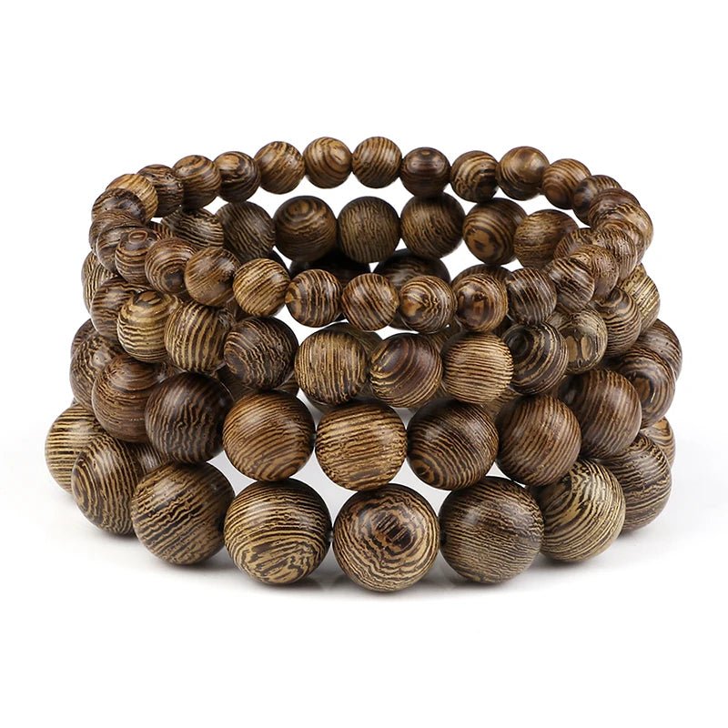 Buddha Meditation Wood Bracelets - Mystical Rose Gems