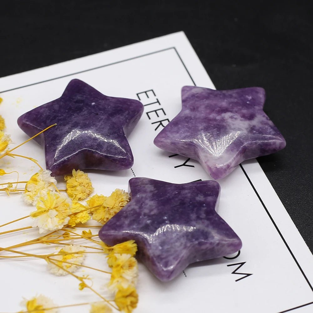 Natural Crystal Stone Stars - Mystical Rose Gems