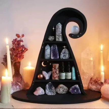 Crystal Display case wicked witch hat