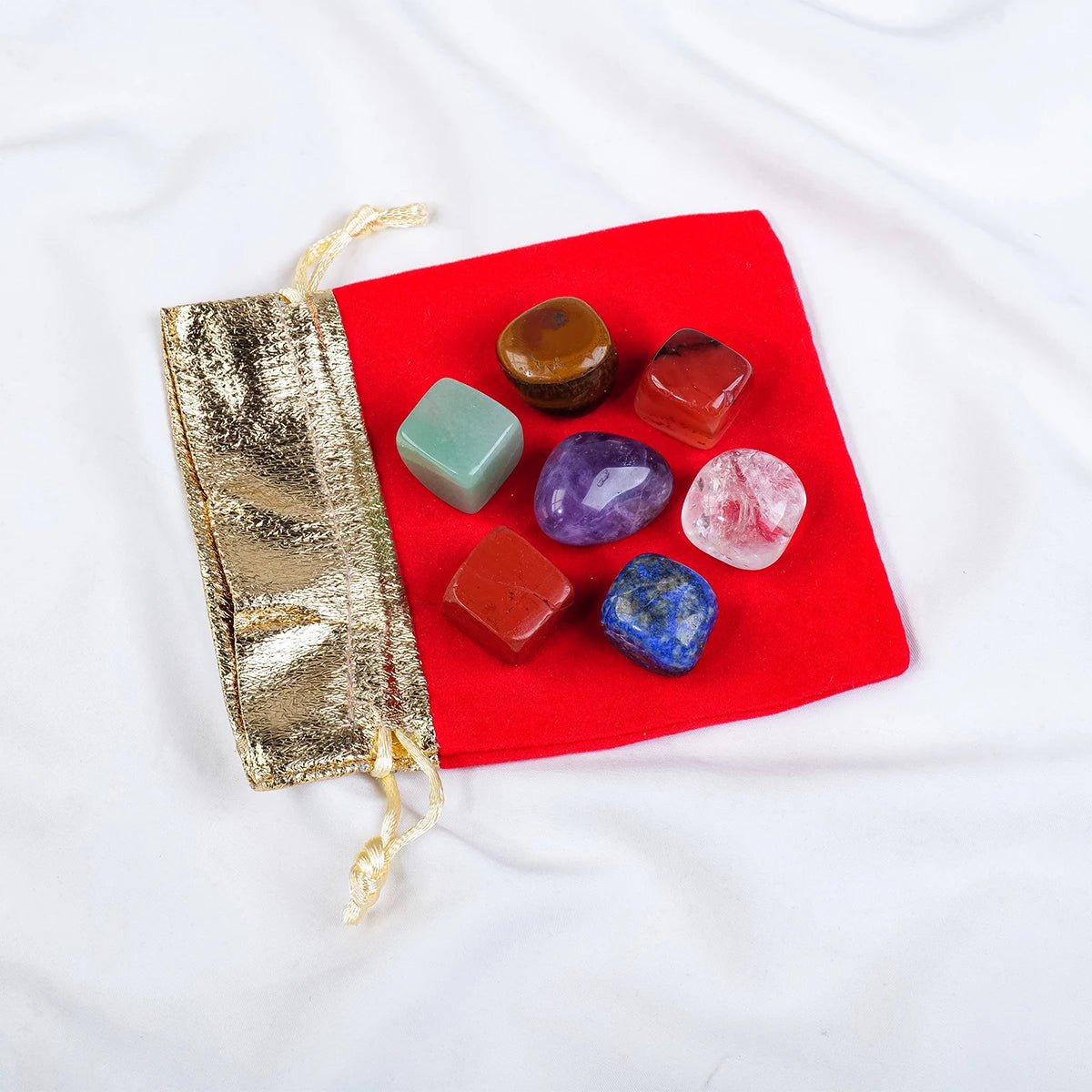 7 Stone Chakra Crystal Healing Set - Mystical Rose Gems