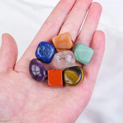 7 Stone Chakra Crystal Healing Set - Mystical Rose Gems