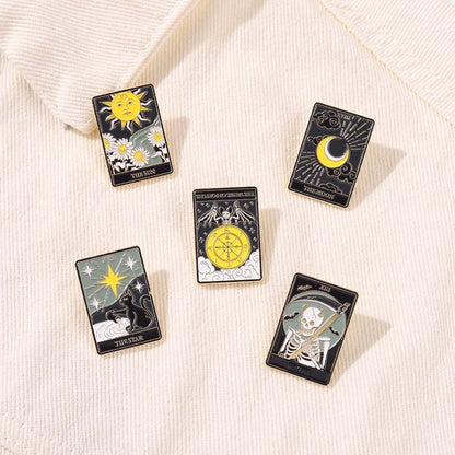 Tarot and Snake Enamel Pins