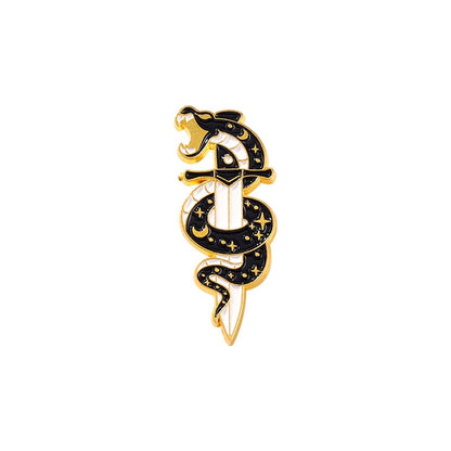 Tarot and Snake Enamel Pins