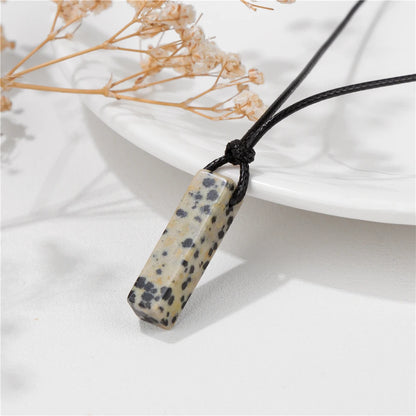 Healing Crystal Natural Stone Rectangle Pendants