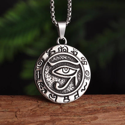 Ancient Egyptian Eye of Horus and Ankh Pendant Necklaces - Mystical Rose Gems