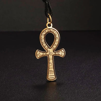 Ancient Egyptian Eye of Horus and Ankh Pendant Necklaces - Mystical Rose Gems