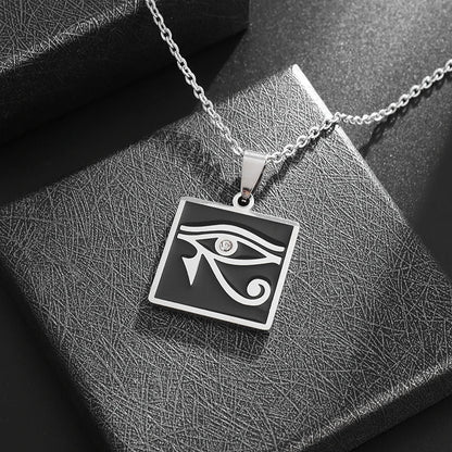 Ancient Egyptian Eye of Horus and Ankh Pendant Necklaces - Mystical Rose Gems