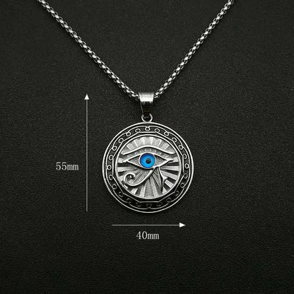 Ancient Egyptian Eye of Horus and Ankh Pendant Necklaces - Mystical Rose Gems