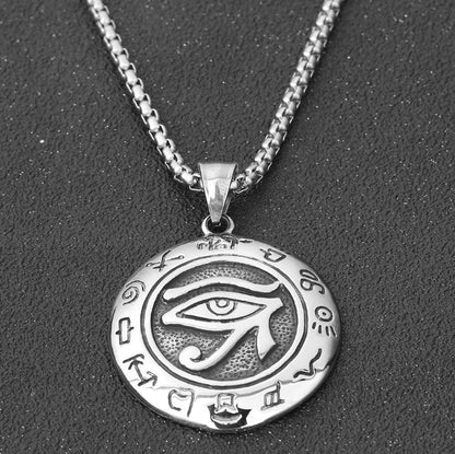 Ancient Egyptian Eye of Horus and Ankh Pendant Necklaces - Mystical Rose Gems