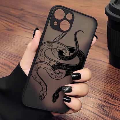 Black Snake Graphic Cell Phone Case For iPhone - Mystical Rose Gems