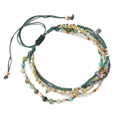 Boho Style Multi - Layer Beads Bracelet - Mystical Rose Gems