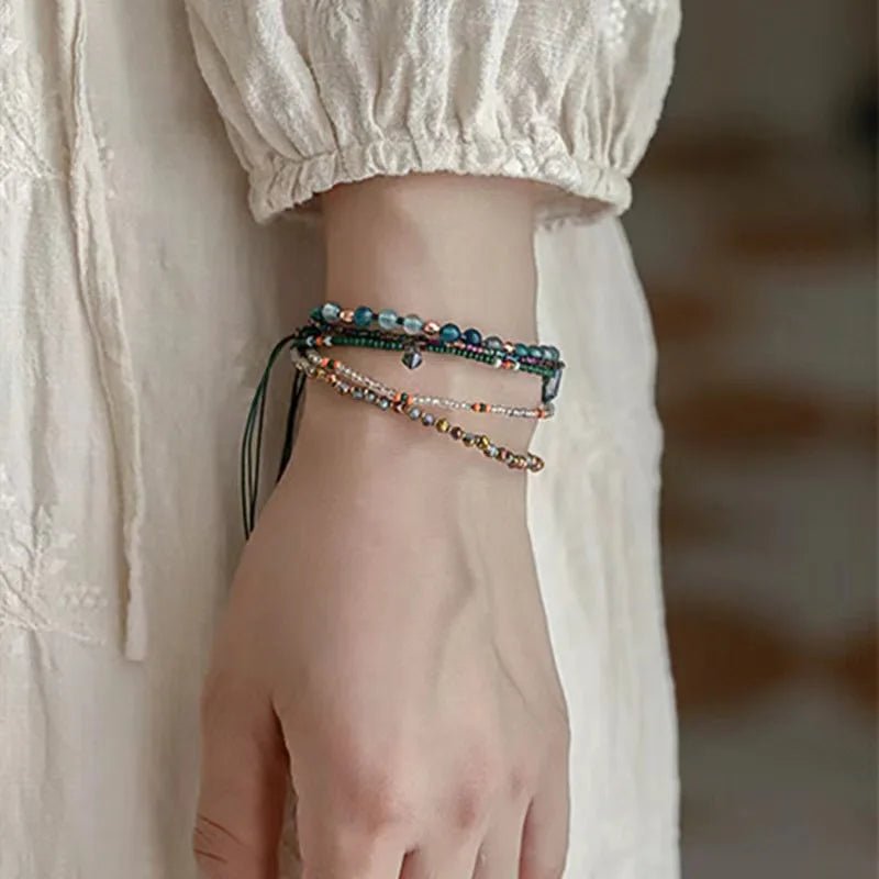 Boho Style Multi - Layer Beads Bracelet - Mystical Rose Gems