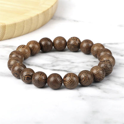 Buddha Meditation Wood Bracelets - Mystical Rose Gems