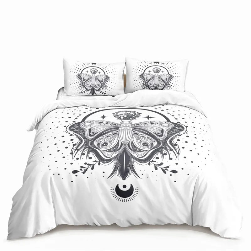 Butterfly And Death Moth Duvet Cover Bedding Sets - Mystical Rose Gems