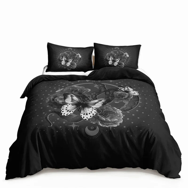 Butterfly And Death Moth Duvet Cover Bedding Sets - Mystical Rose Gems