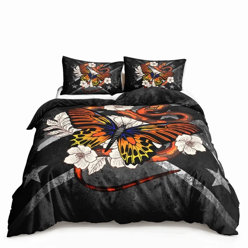 Butterfly And Death Moth Duvet Cover Bedding Sets - Mystical Rose Gems