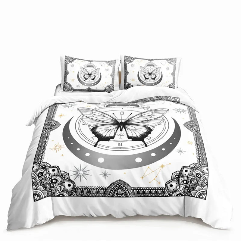 Butterfly And Death Moth Duvet Cover Bedding Sets - Mystical Rose Gems