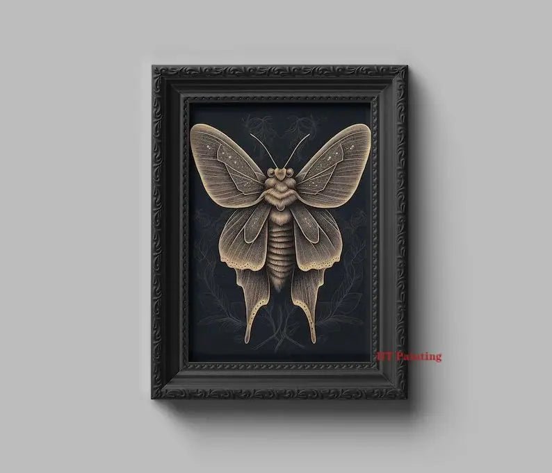 Dark Academia Insects Canvas Wall Art - Mystical Rose Gems