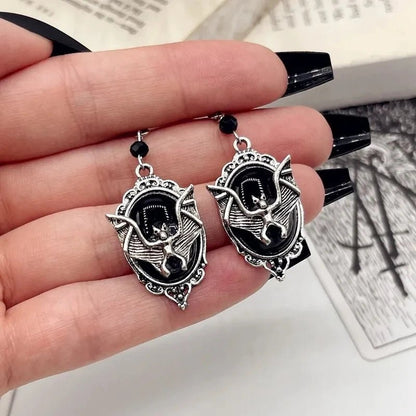 Gothic Bat Earrings - Mystical Rose Gems