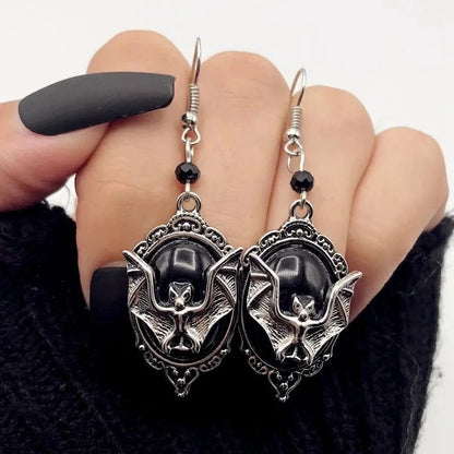 Gothic Bat Earrings - Mystical Rose Gems