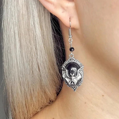 Gothic Bat Earrings - Mystical Rose Gems