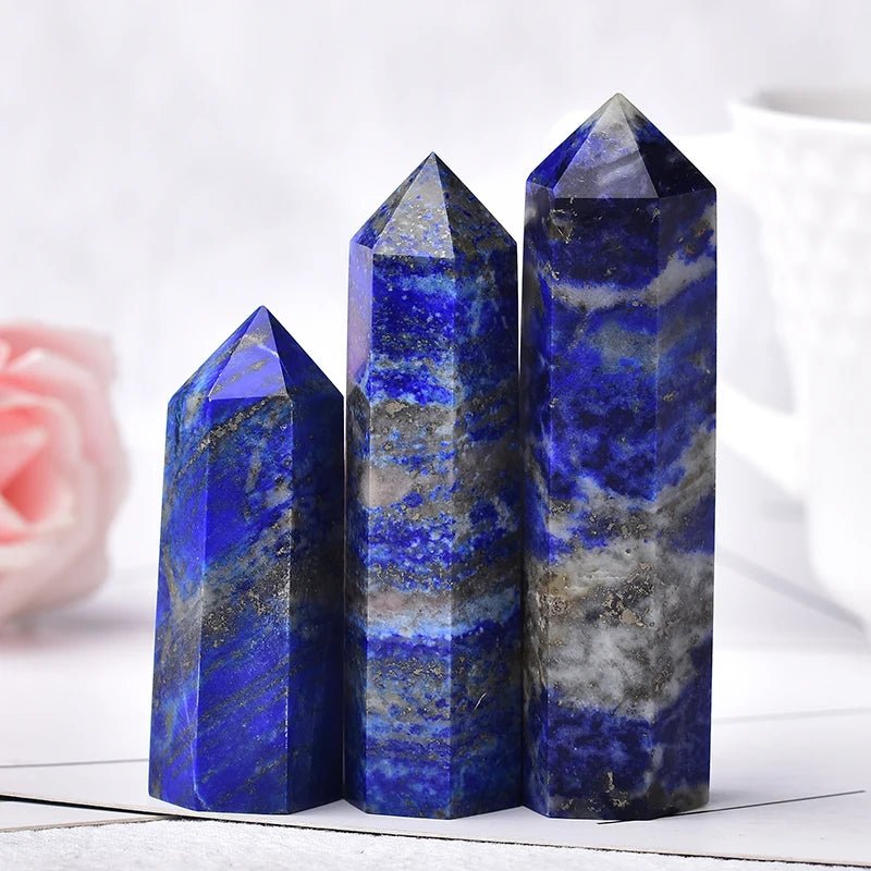 Lapis Lazuli Crystal Point Tower - Mystical Rose Gems