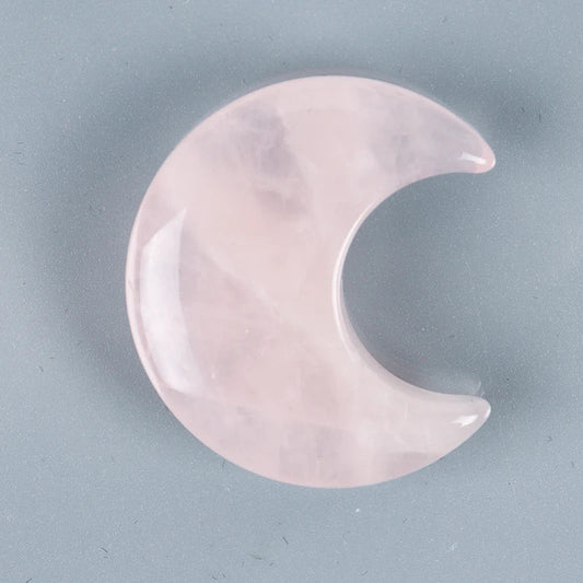 Mini Moon Shaped Crystal Stones - Mystical Rose Gems