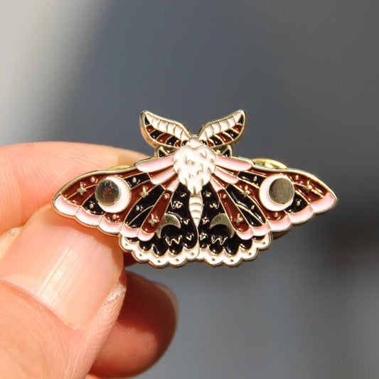 Moon Moth Brooch - Mystical Rose Gems