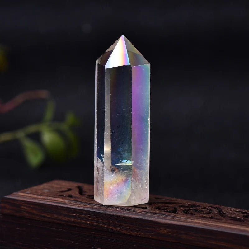 Natural Crystal Aura Clear Quartz Healing Stone - Mystical Rose Gems