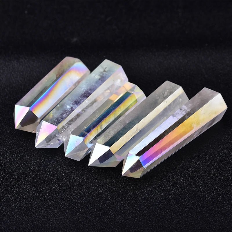 Natural Crystal Aura Clear Quartz Healing Stone - Mystical Rose Gems