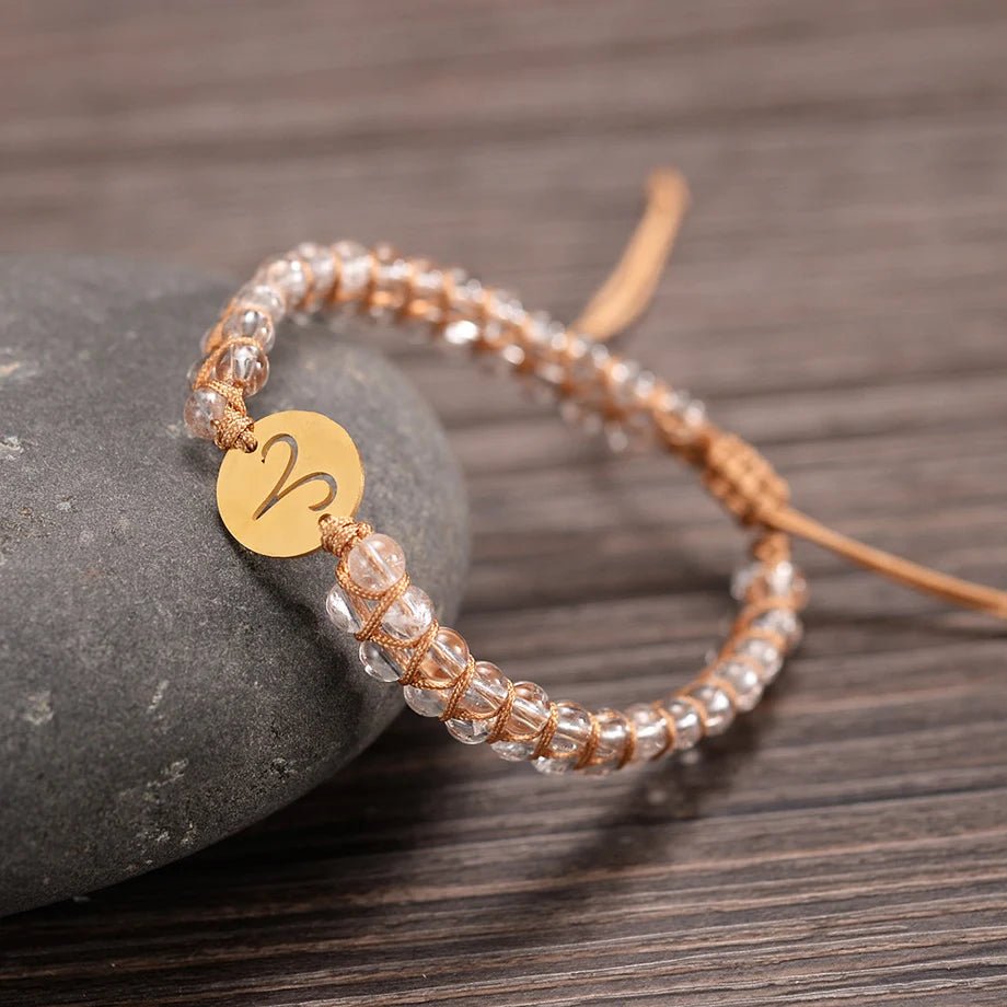 Natural Stone Zodiac Constellations Bracelets - Mystical Rose Gems