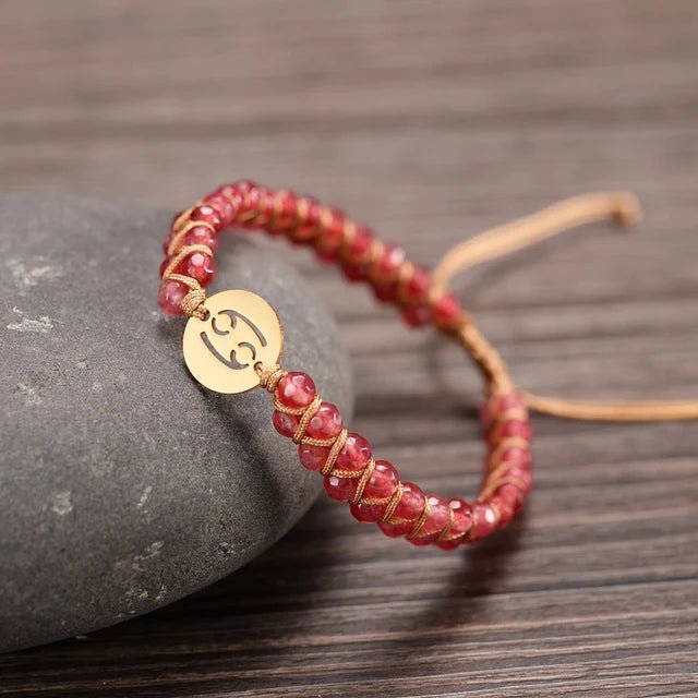 Natural Stone Zodiac Constellations Bracelets - Mystical Rose Gems