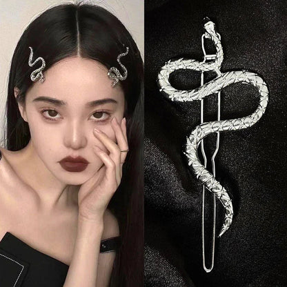 Snake Metal Hair Pin - Mystical Rose Gems