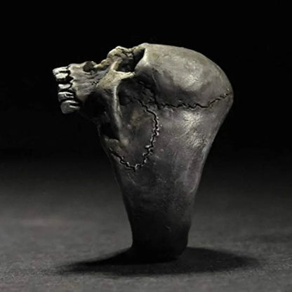 Vintage - Inspired Stainless Steel Skull Rings - Unisex Large Sizes - Mystical Rose Gems