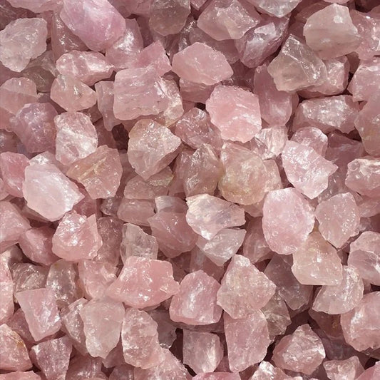 100g Raw Rose Quartz Pink Crystals - Mystical Rose Gems