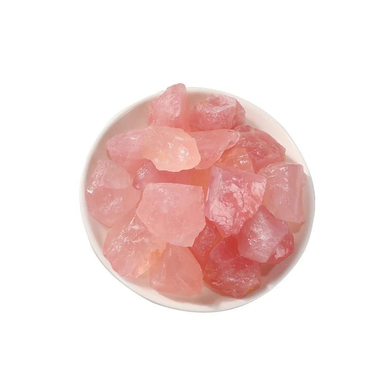 100g Raw Rose Quartz Pink Crystals - Mystical Rose Gems