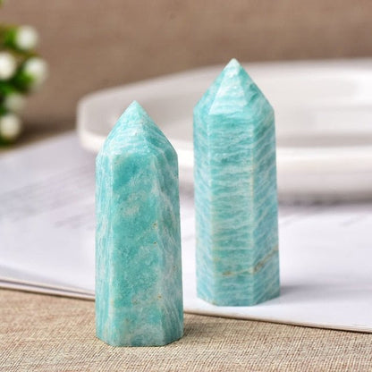 Amazonite Crystal Point - Mystical Rose Gems