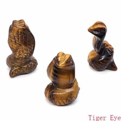 Carved Stone Snake Statue - Mystical Rose Gems