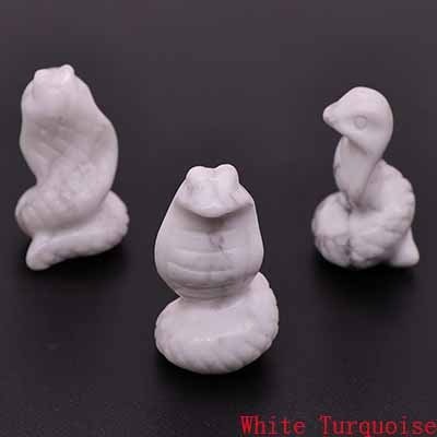 Carved Stone Snake Statue - Mystical Rose Gems