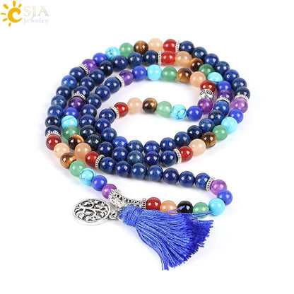 Chakra Multilayer Stone Bracelets - Mystical Rose Gems