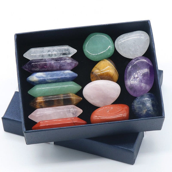 Chakra Tumbled Stone Kit - Mystical Rose Gems