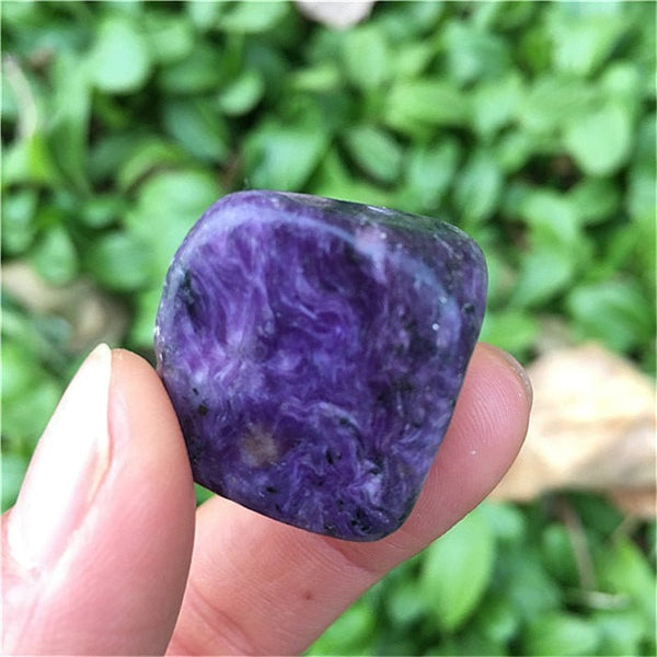 Charoite Polished Stones for the Crown Chakra - Mystical Rose Gems