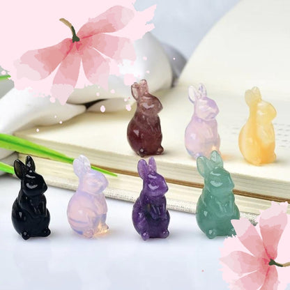 Crystal Bunny Rabbits - Year of the Rabbit - Mystical Rose Gems