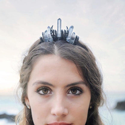 Crystal Headband Crowns with Moon - Mystical Rose Gems