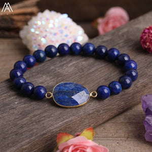Crystal Stone Beaded Bracelets with Elastic - Mystical Rose Gems