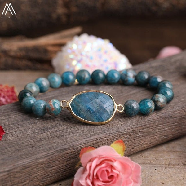 Crystal Stone Beaded Bracelets with Elastic - Mystical Rose Gems