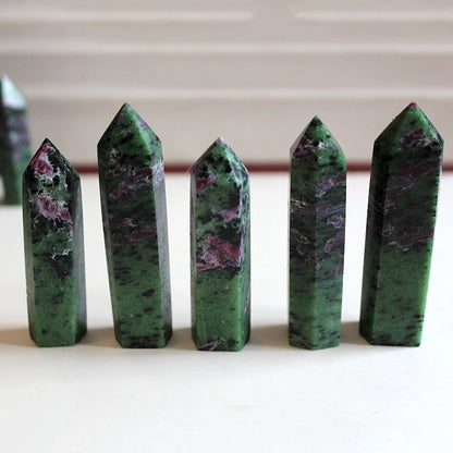 Epidote Column Crystal Point - Mystical Rose Gems