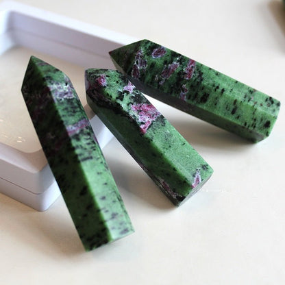 Epidote Column Crystal Point - Mystical Rose Gems