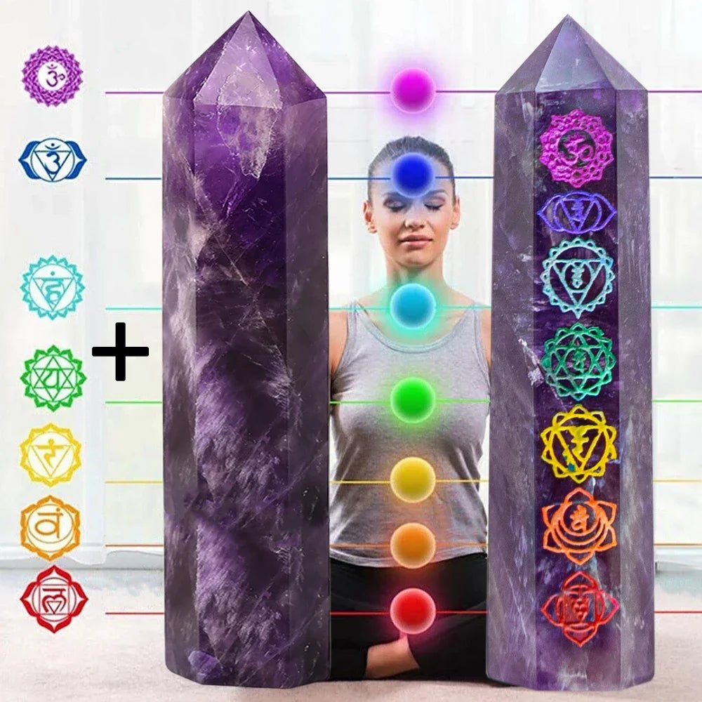 Etched Crystal Towers - Mystical Rose Gems