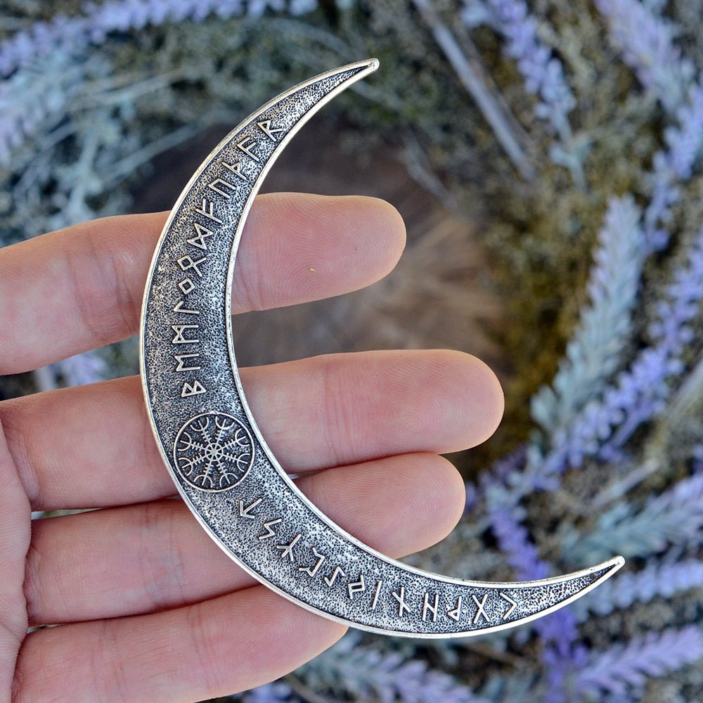 Filigree Celtic Moon Hairpin - Mystical Rose Gems